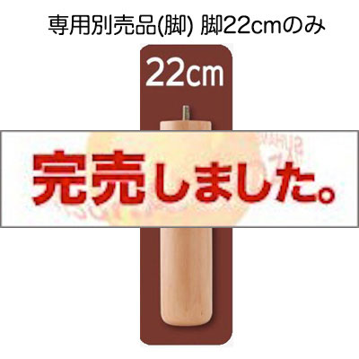 搬入・組立・簡単 ショート丈脚付きマットレス ボトムベッド 専用別売品(脚) 脚22cmのみ（ベッド本体付属なし）