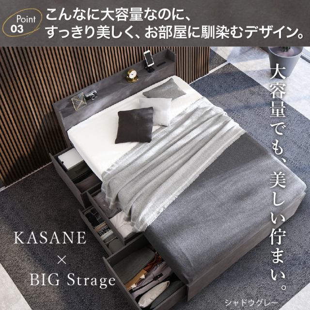 チェストベッド | 【新商品】大型引き出し2個付き 大容量収納すのこ