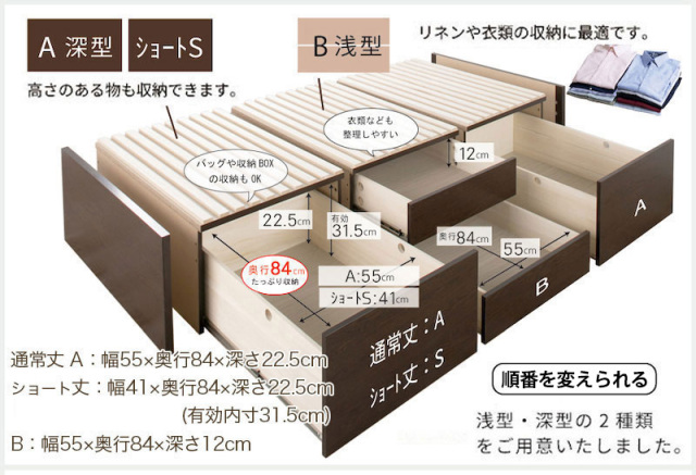 引き出しの種類