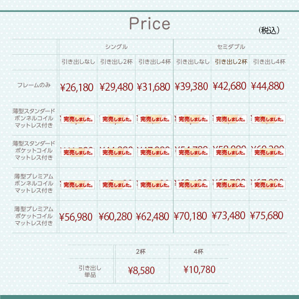 価格表