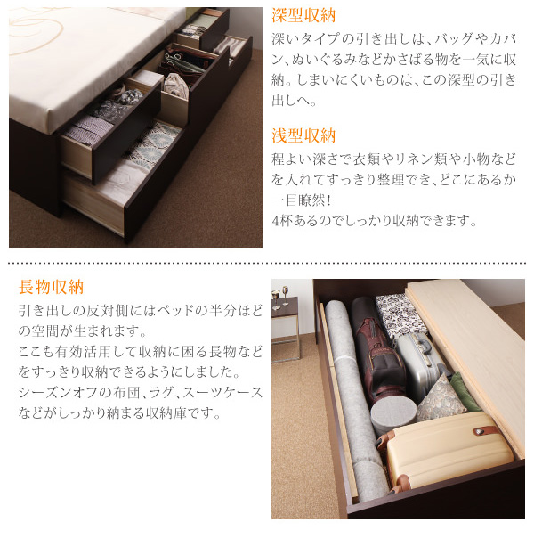 深型収納・浅型収納・長物収納