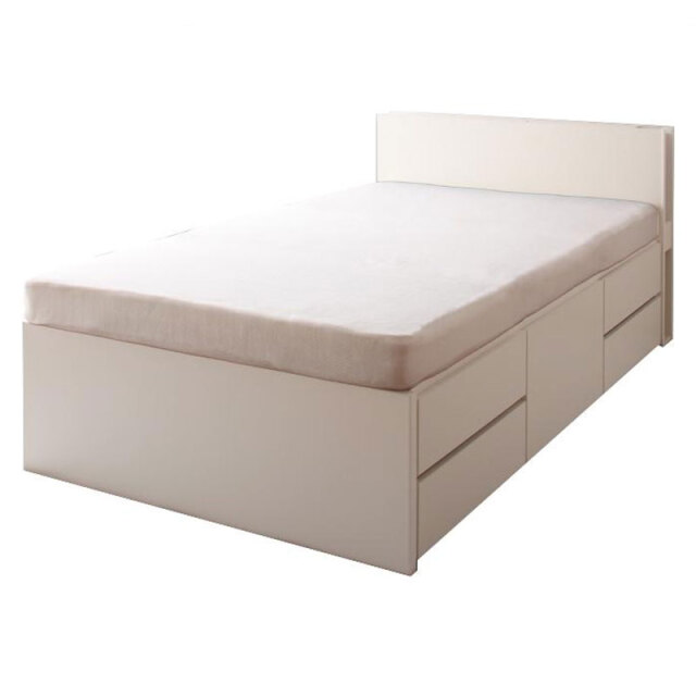 日本製 チェストベッド【Huette】ヒュッテ ホワイト