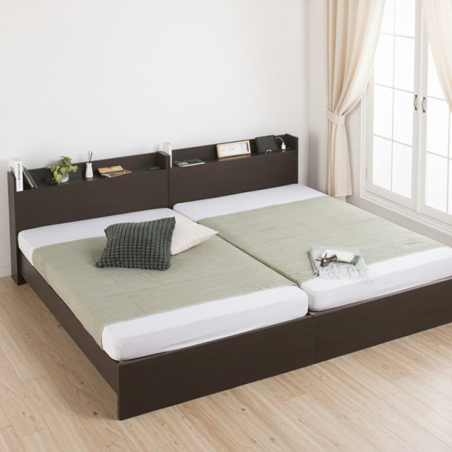 連結式ベッド | 【新商品】日本製 連結式 棚付きファミリーベッド