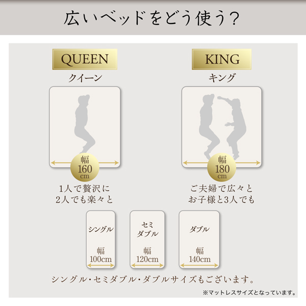  広いベッドをどう使う？