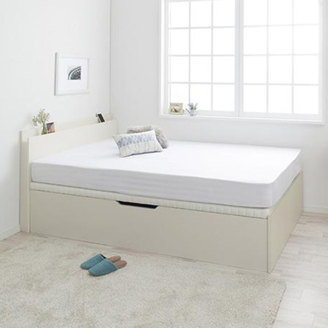 跳ね上げベッド【Prostor】プロストル ホワイト