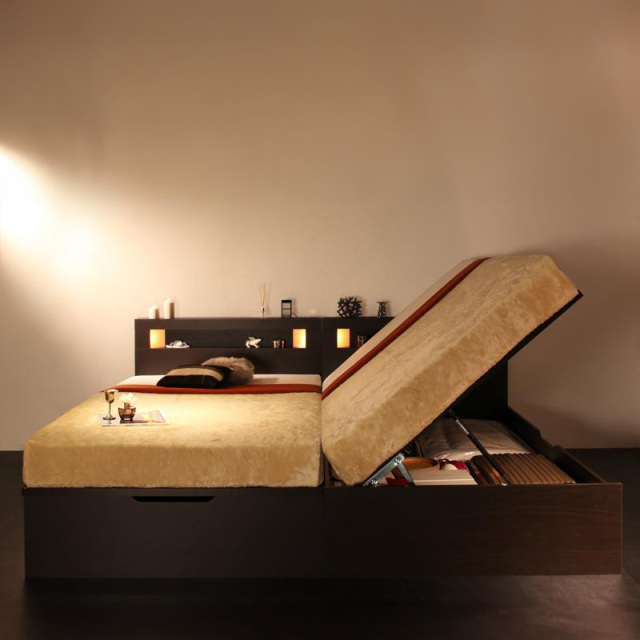 跳ね上げベッド | 照明・コンセント付き 跳ね上げベッド ベッド  