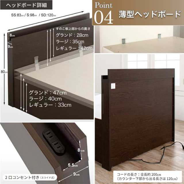 薄型ヘッドボード
