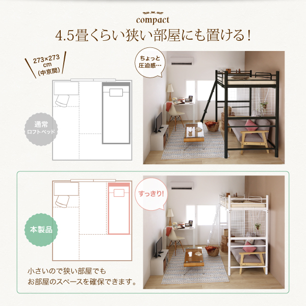 4.5畳くらい狭い部屋にも置ける！