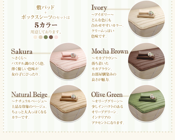 ショート丈 収納ベッド【Caterina】カテリーナ