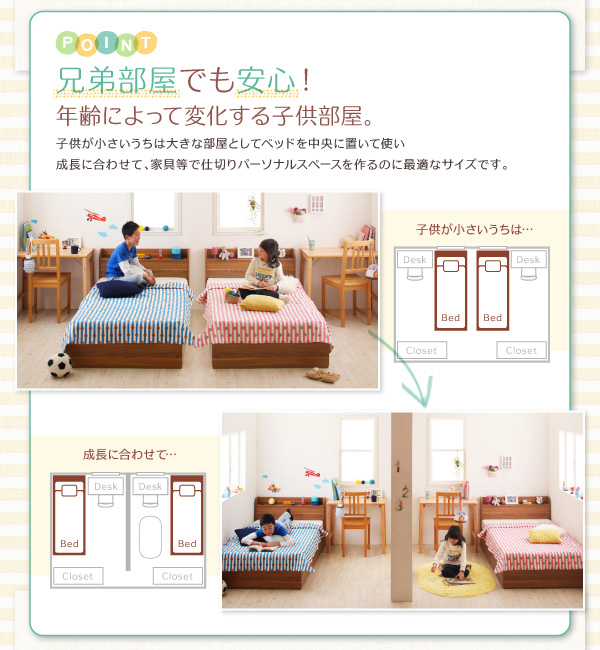 ショート丈 収納ベッド【Paola】パオラ