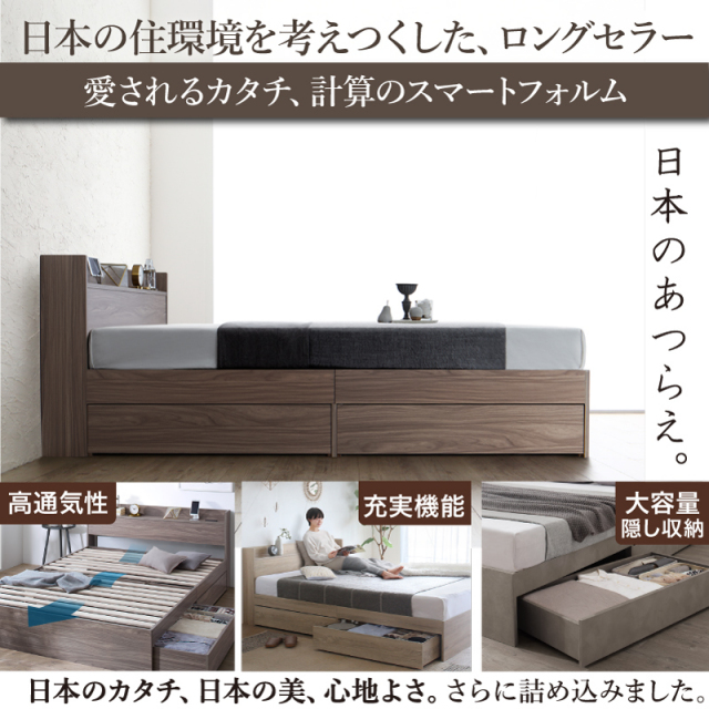 除湿マット跡以外超美品！当店人気商品✨大容量収納庫付き✨セミダブルベッドフレーム 500050675.jpg