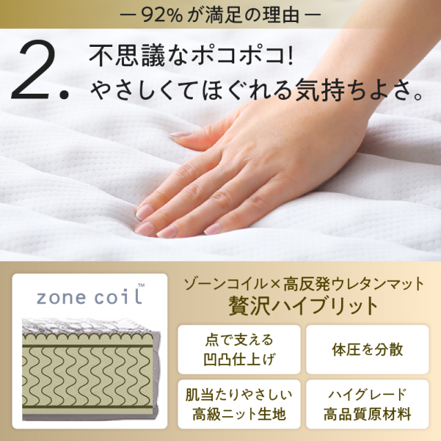 マットレス | ゾーンコイルマットレス【zone-coil 】高反発 硬め 