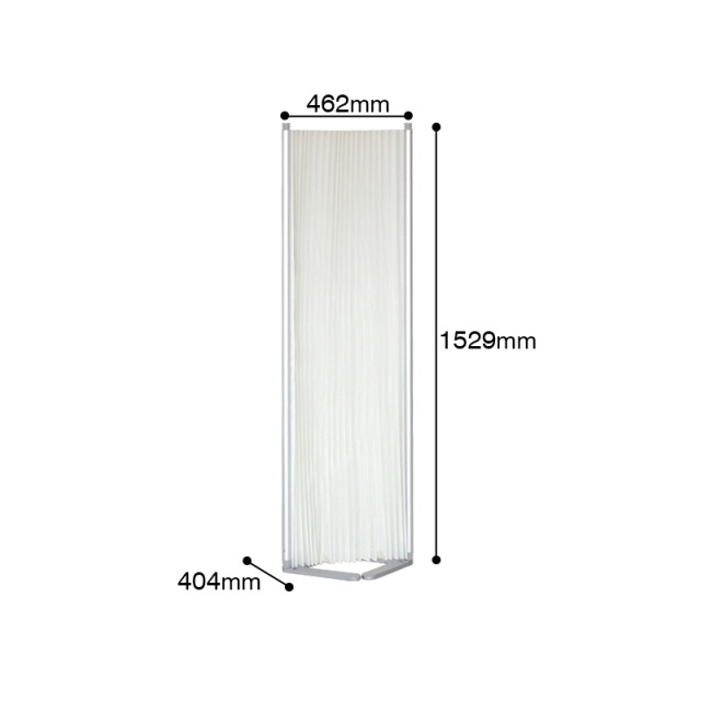 消臭・防炎機能付きクロスパーティション 幅46.2～180cm 高さ152.9cm