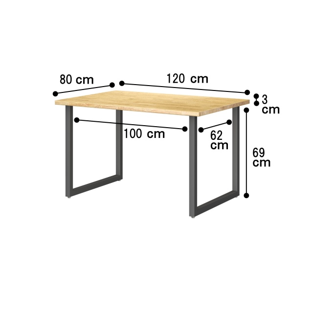 T1238☆展示品☆カナデモノ　テーブル　ラバーウッド　W1400　アイアン THE LOW TABLE / ラバーウッド ナチュラル × Black Steel ネコ穴付き
