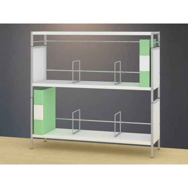 デスクトップラック ホワイト 85cm DTS-1 2段