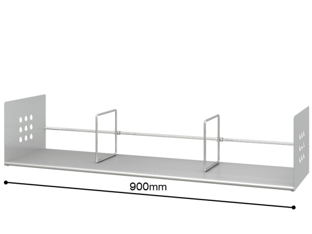 トヨダプロダクツ 本立て ブックスタンド 幅90cm  スチール シルバー BSR-090 製品幅