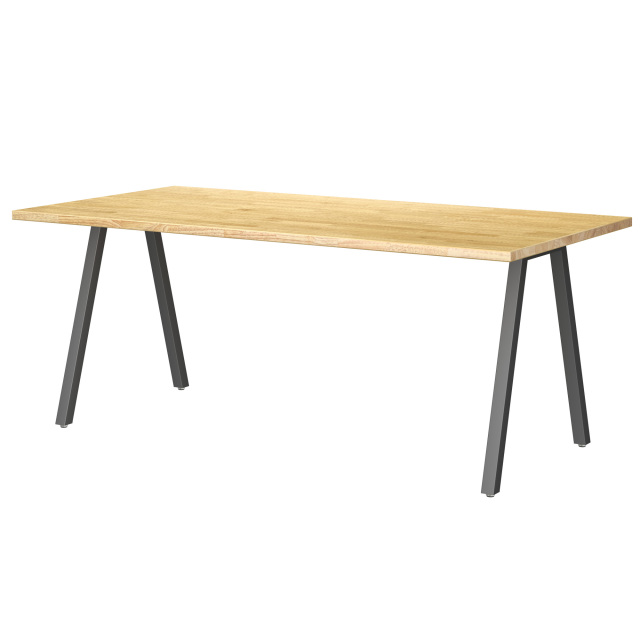 TSUNAGITE / ラバーウッド × スチール脚 テーブル 無垢材 国産 180cm