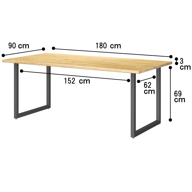 オーダーテーブル 無垢材 ミーティングデスク 会議用デスク