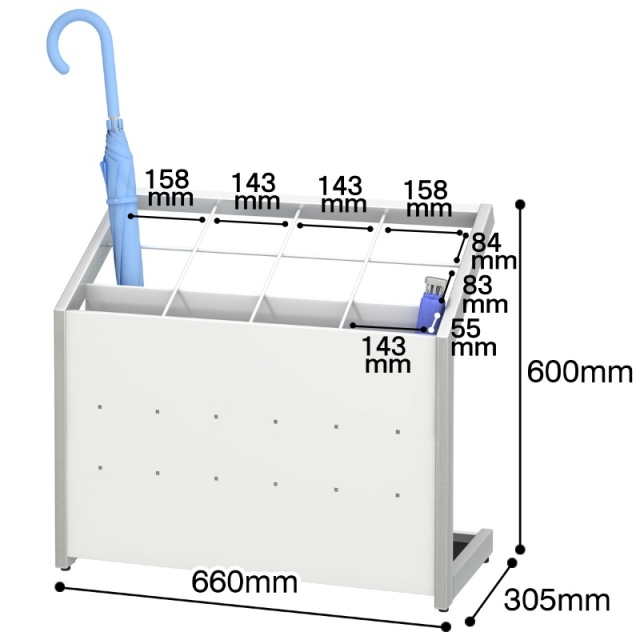 傘立て 長傘32本 折畳傘約12本収納 (US-3212)