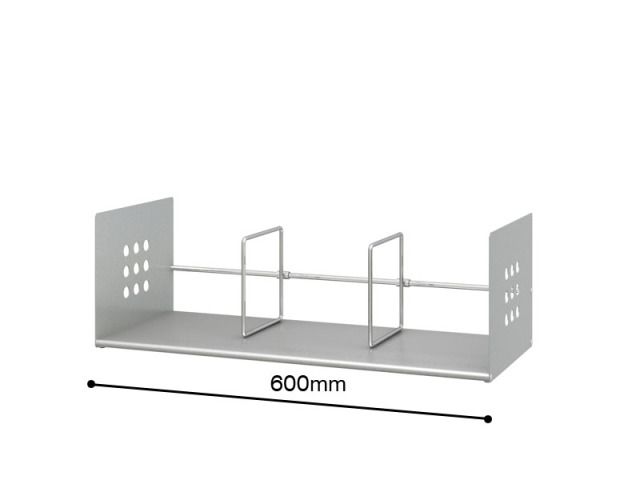 トヨダプロダクツ 本立て ブックスタンド 幅60cm  スチール シルバー BSR-060 製品幅