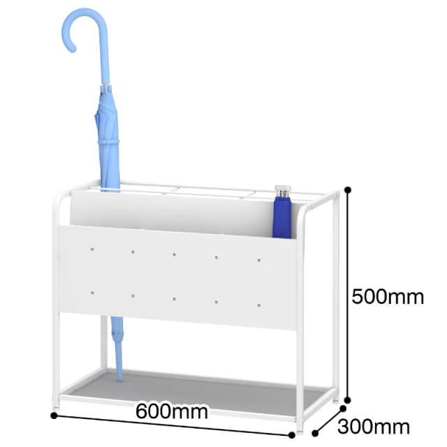 傘立てラック、傘立てホテルビジネス、30本の折りたたみ傘と9本の長い傘を保持できます、ブレーキ付きのユニバーサルホイール傘箱 傘立て 長傘約36本 折畳傘約12本収納 (NA13-3612US)