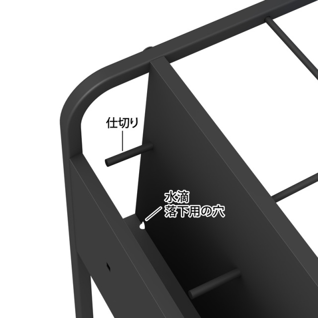 傘立て 業務用 折りたたみ傘 収納 36本 スチール ホワイト LAS