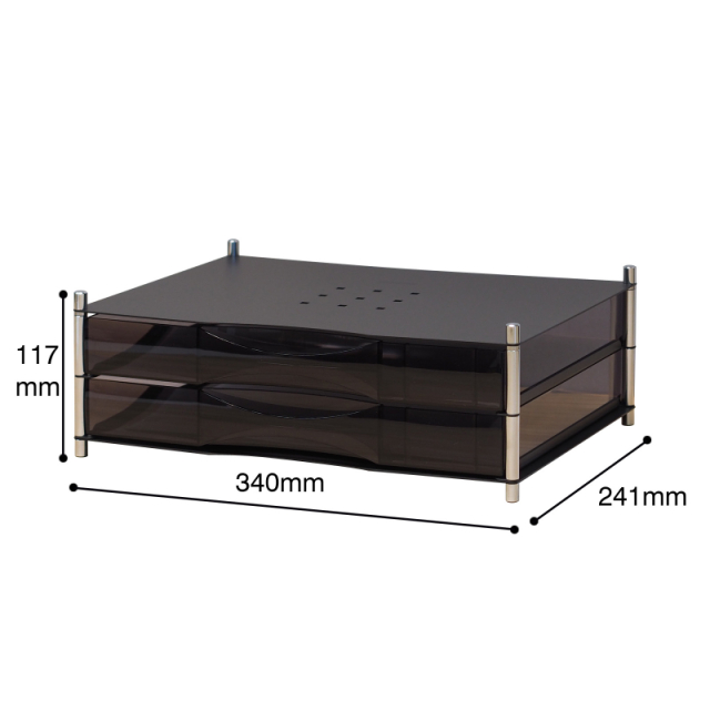 レターケース ブラック LCS-2K サイズ
