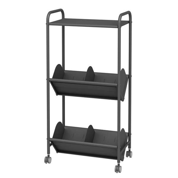 トヨダプロダクツ ファイルワゴン 大型キャスター付 斜め収納 ファイル