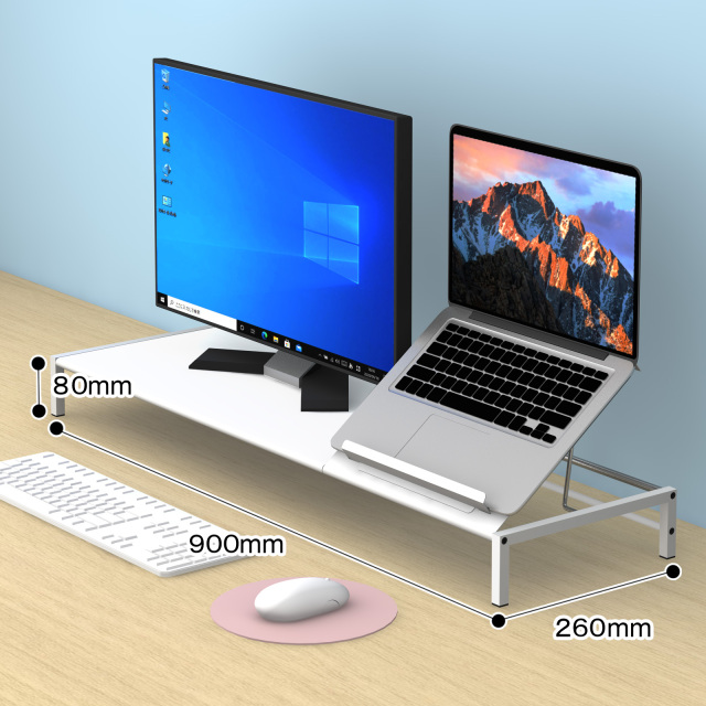 モニタースタンド TUMS-1W  ホワイト 使用イメージ