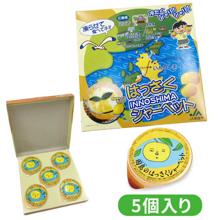 はっさくシャーベット 5個入り 7229