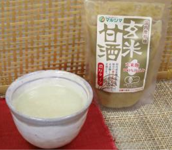 国産有機玄米を蒸して、玄米麹100％で作った甘酒です＿7453