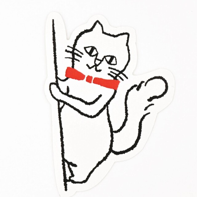 ちらっとのぞくまるにゃん！携帯や手帳にピッタリサイズのステッカー