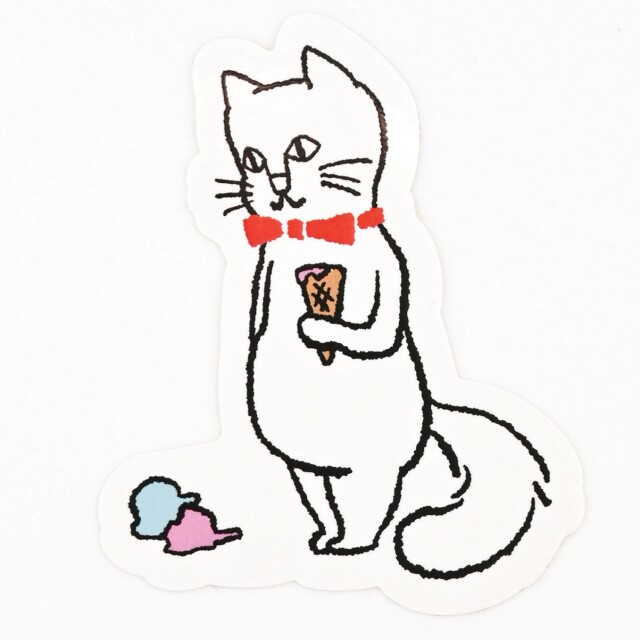 買ったばかりのアイスクリームが落ちちゃった。。。携帯や手帳に