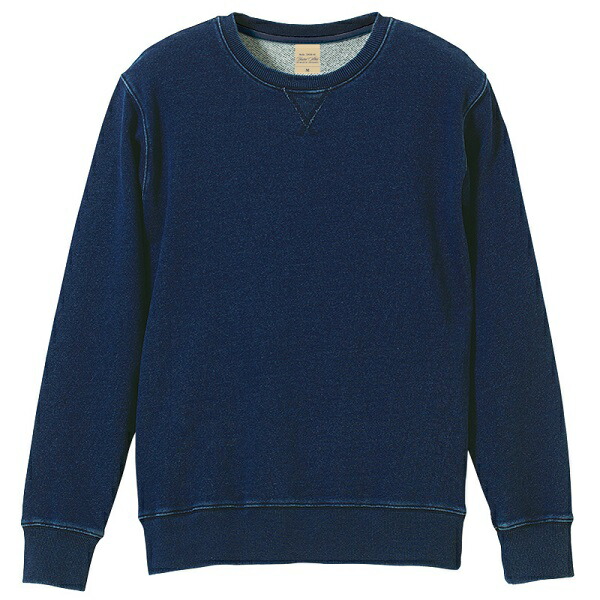 デニム スェット 無地 トレーナー メンズ レディース S M L XL ネイビー 藍色 3906-01 UnitedAthle 12.2オンス クルーネック デニムスウェット (C)
