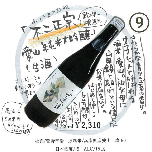 【かわら版136号掲載品】不二正宗 純米大吟醸 愛山~酒米のダイヤモンド愛山で醸す。