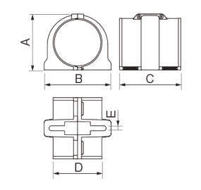因幡電工/INABA】PDBK-120-I-5 固定ジョイント 1箱5個入