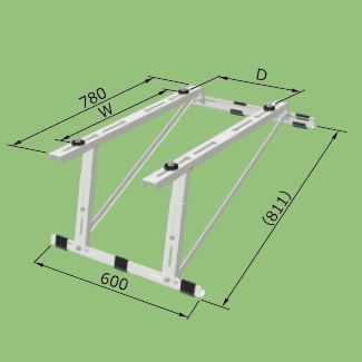 関東器材/KANTO】 SYL-M エアコン屋根置台縦置用（鉄製塗装仕上げ）