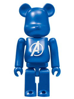 BE@RBRICK Happyくじ MARVEL 17.アベンジャーズ ロゴバージョン ベアブリック 100%