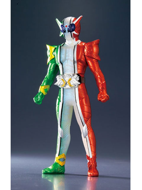 プレミアムバンダイ限定ソフビ  仮面ライダーＷ サイクロンアクセルエクストリーム プリズムクリアＶｅｒ．