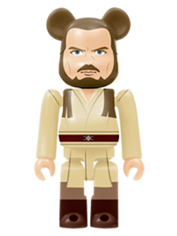 Happyくじ STAR WARS 1.クワイ=ガン・ジン BE@RBRICK ベアブリック 100%