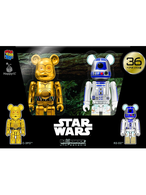 Happyくじ STAR WARS 36. C-3PO/R2-D2  BE@RBRICK ベアブリック 100%set