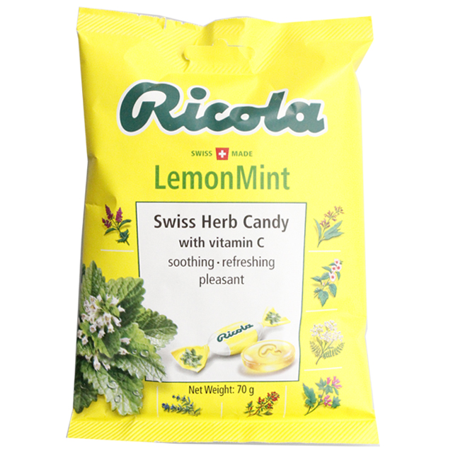 リコラ  スイスハーブキャンディー　レモンミント   ７０ｇ