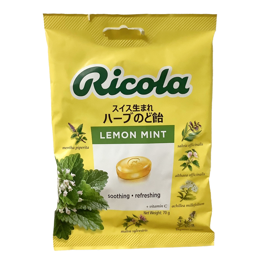 リコラ  スイスハーブキャンディー　レモンミント   ７０ｇ