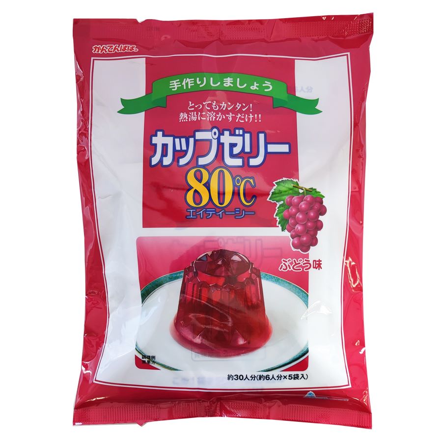 かんてんぱぱ　カップゼリー80℃　ぶどう味　(100ｇ×5袋)