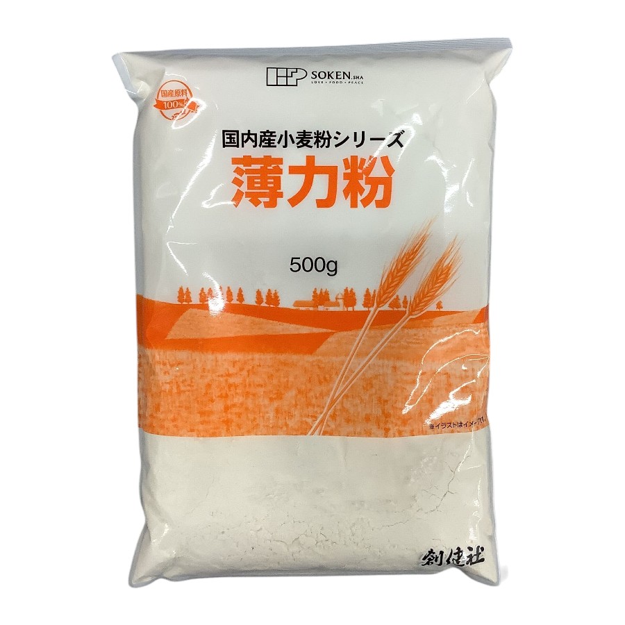 創健社　国内産小麦粉　薄力粉　500g