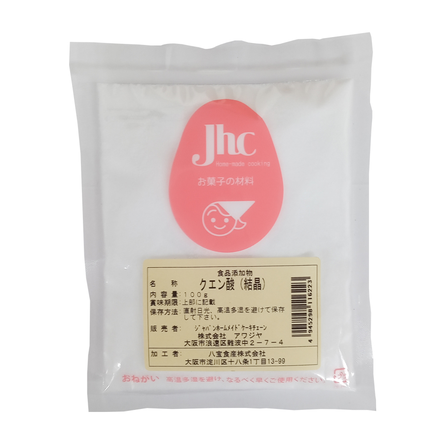 ＪＨＣ　食品添加物　クエン酸（結晶）　100g