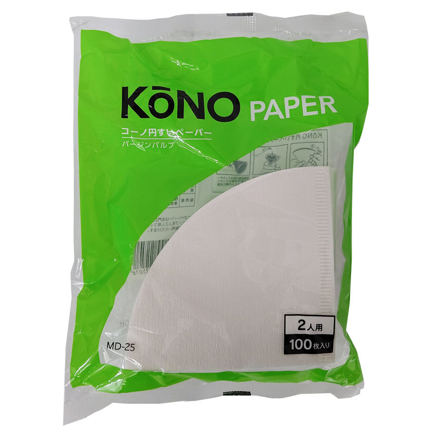 コーノ　名門ドリッパーペーパー　２人用　白　100枚　MD-25