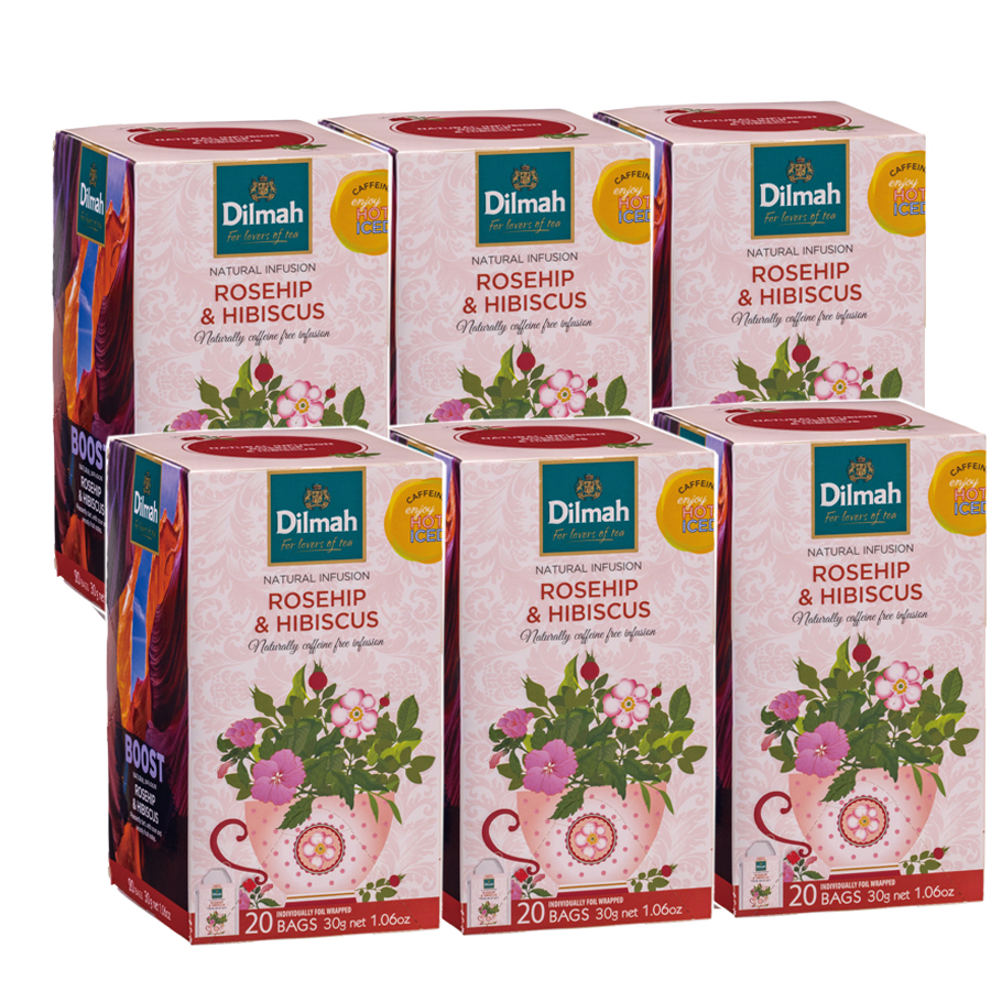 【送料無料】【業務用】ディルマ　ローズヒップ＆ハイビスカス　１．５ｇX２０袋        6個｜610416