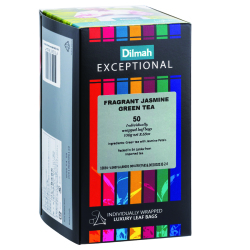 【送料無料】ディルマ　エクセプショナル　フレグラント・ジャスミン・グリーンティー　ティーバッグ　2ｇX50袋【賞味期限2026年06月05日またはそれ以降】