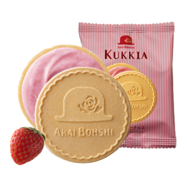 赤い帽子 クッキア ストロベリーチョコ 8枚|珈琲・紅茶とお菓子パン